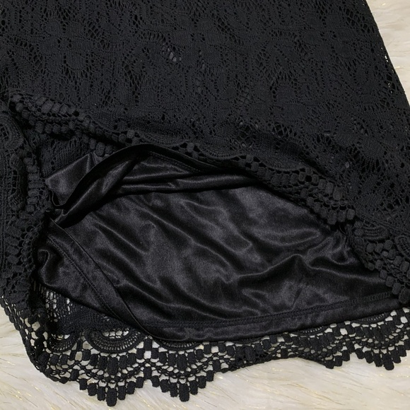 Black Lace Dress Long Sleeves H&M Divided Size 6 - Picture 6 of 6